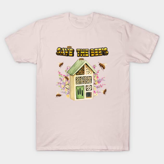 SAVE THE BEE'S T-Shirt by WalkingMombieDesign